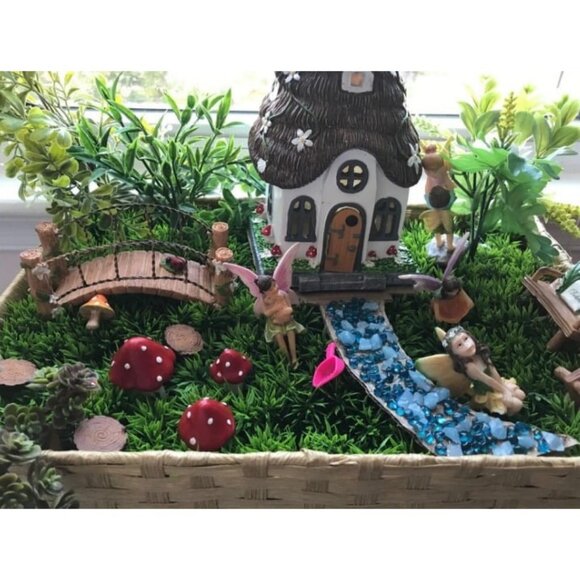 Fairy Garden Kit Glow In The Dark Fairy Garden Accessories Set, 7.1" Fairy House - Picture 2 of 2